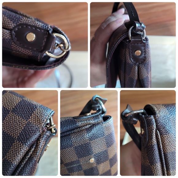 🔥FAVORITE PM Damier Ebene🔥 Auth Louis Vuitton Pochette Favorite Crossbody Bag - Picture 9 of 17